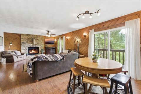 Dining table next to the living room
