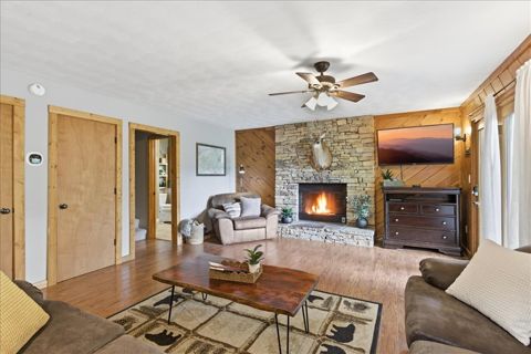 Living room seating and TV