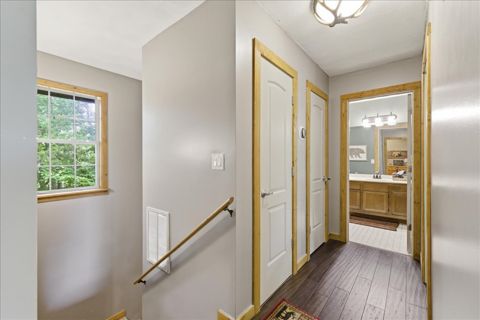Upstairs hallway at the top of the stairs